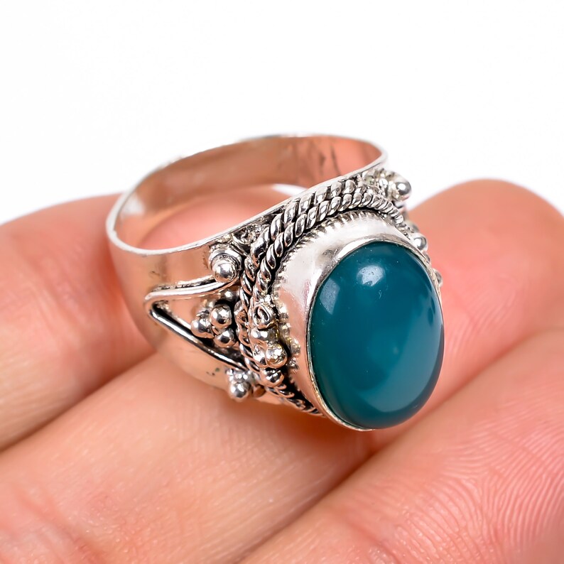 Green Onyx Gemstone Handcrafted Statement Ring