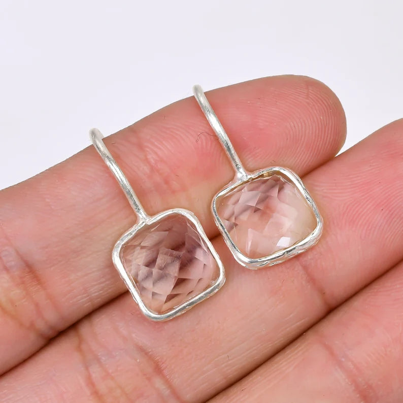 Crystal Natural Gemstone Drop Handcrafted Earrings