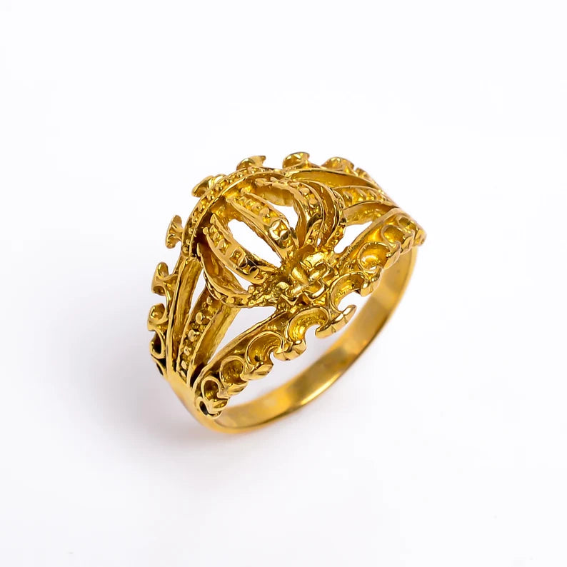 Crown King & Queen Women's Hnadcrafted Statement Ring