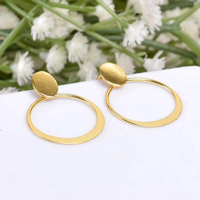 Stud Handcrafted Minimalist Round Shaped Earrings
