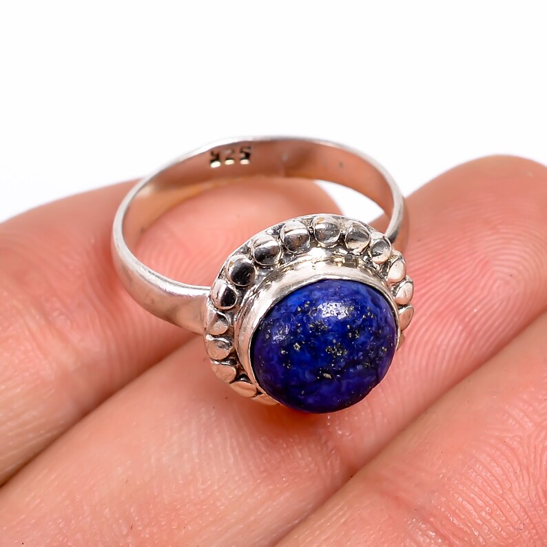 Lapis Lazuli Gemstone Statement Handcrafted Ring