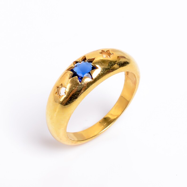 Cubic Zirconia Gemstone Handcrafted Statement Ring