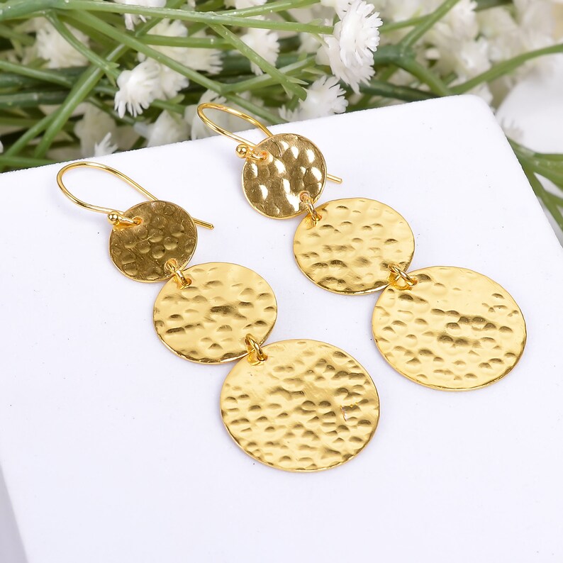 Hammered Handcrafted Drop Dangling Earrings