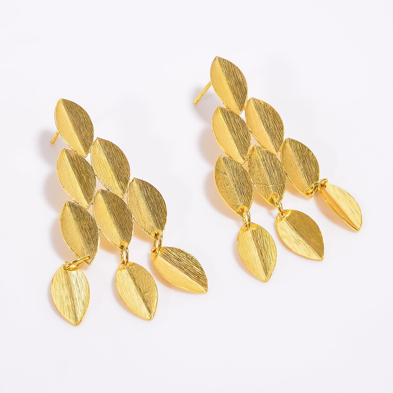 Handcrafted Leaf Stud Women's Minimalist Earrings