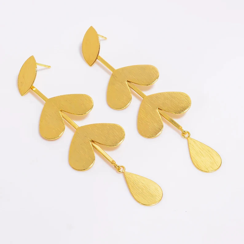 Heart & Teardrop Handcrafted Minimalist Earrings