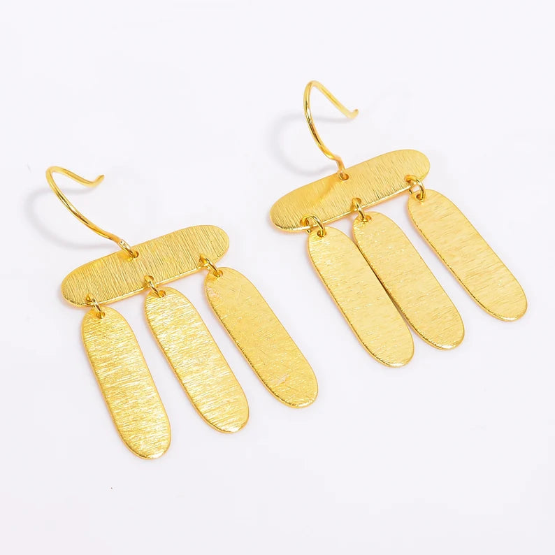Dangling Handcrafted Elegant Minimalist Drop Earrings