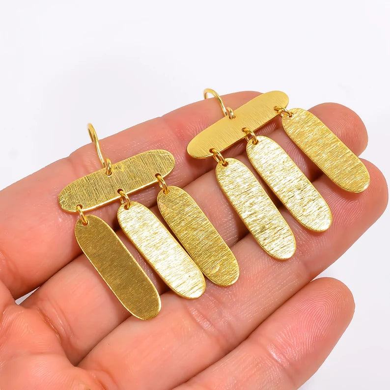 Dangling Handcrafted Elegant Minimalist Drop Earrings