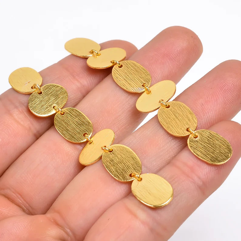 Handcrafted Oval Shaped Stud Minimalist Earrings