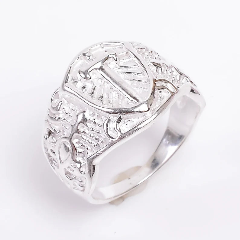 Victorian Knight's Sword Signet Handmade Ring