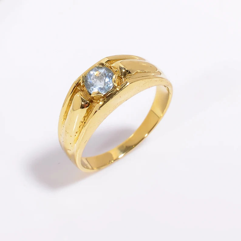 Cubic Zirconia Natural Gemstone Women's Statement Ring