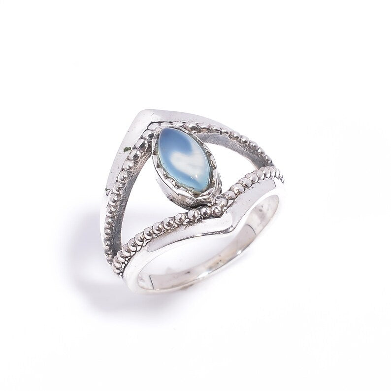 Rainbow Moonstone Handcrafted Natural Gemstone Statement Ring