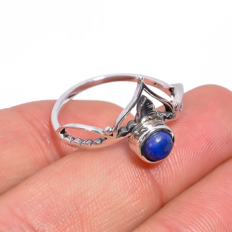 Lapis Lazuli Handcrafted Natural Gemstone Ring