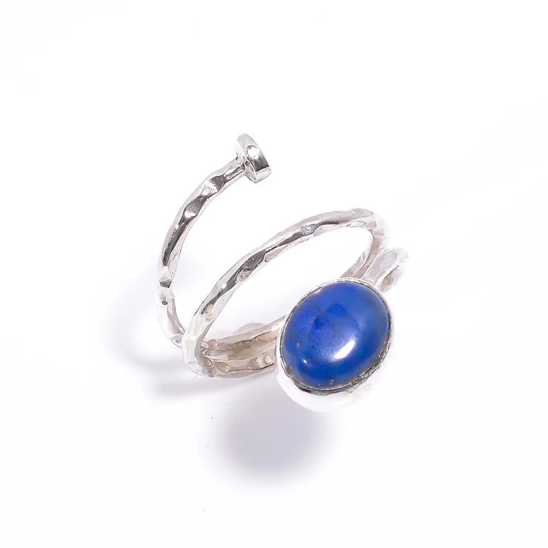 Natural Lapis Lazuli Gemstone Handcrafted Ring