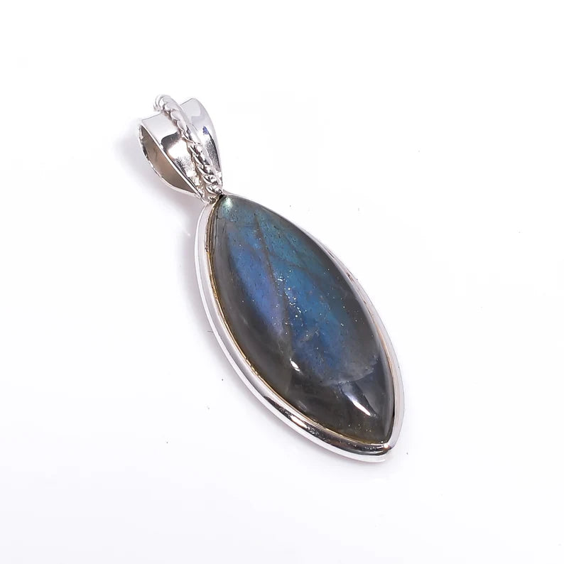 Labradorite Gemstone 925 Sterling Silver Pendant