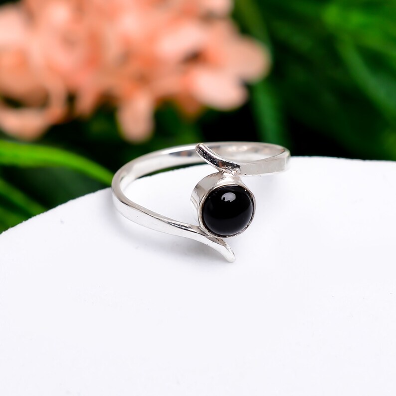 Black Onyx Statement Handcrafted Natural Gemstone Ring