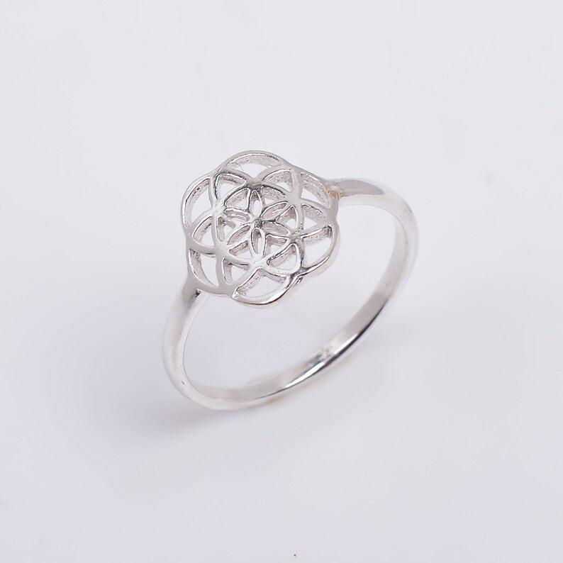 Flower Design Handcrafted Statement Minimalist Ring