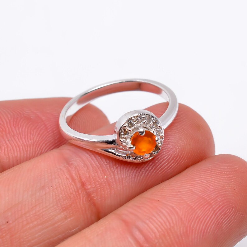 Carnelian Handcrafted Statement Minimalist Ring