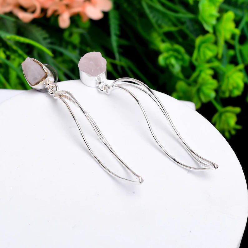 Moonstone Handcrafted Gemstone Stud Minimalist Earrings