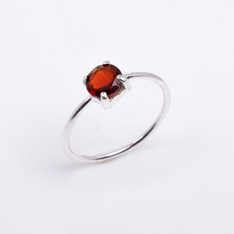 Garnet Handcrafted Statement Natural Gemstone Ring