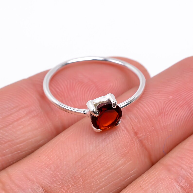 Garnet Handcrafted Statement Natural Gemstone Ring