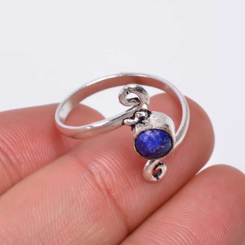 Lapis Lazuli Handcrafted Natural Gemstone Statement Ring