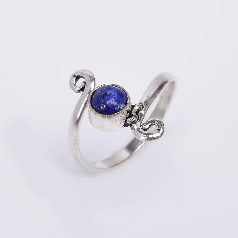Lapis Lazuli Handcrafted Natural Gemstone Statement Ring
