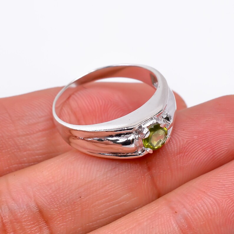 Peridot Statement Handcrafted Birthstone Natural Gemstone Ring