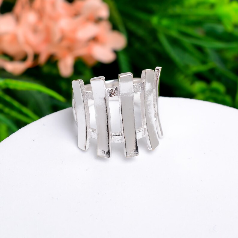 Bar Handcrafted Statement Minimalist Elegant Ring