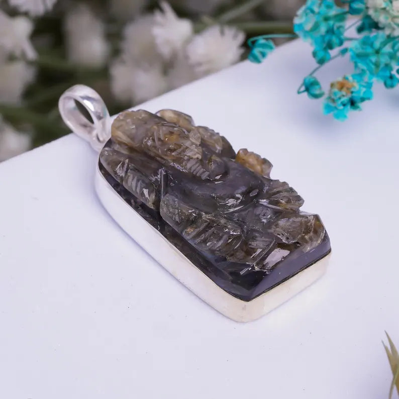 Labradorite Handcrafted Natural Gemstone Minimalist Pendant