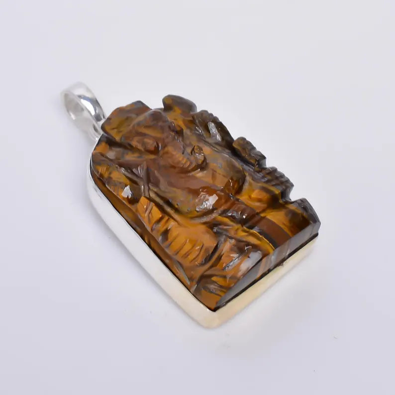 Tiger's Eye Handcrafted Natural Gemstone Pendant