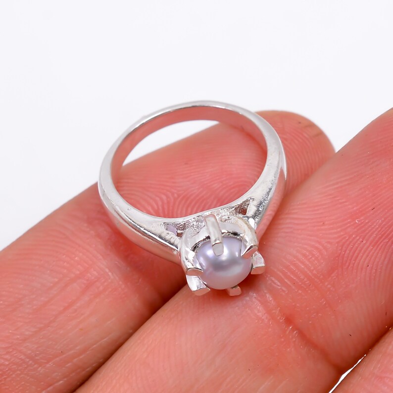 Pearl Minimalist Handcrafted Statement Natural Gemstone Ring