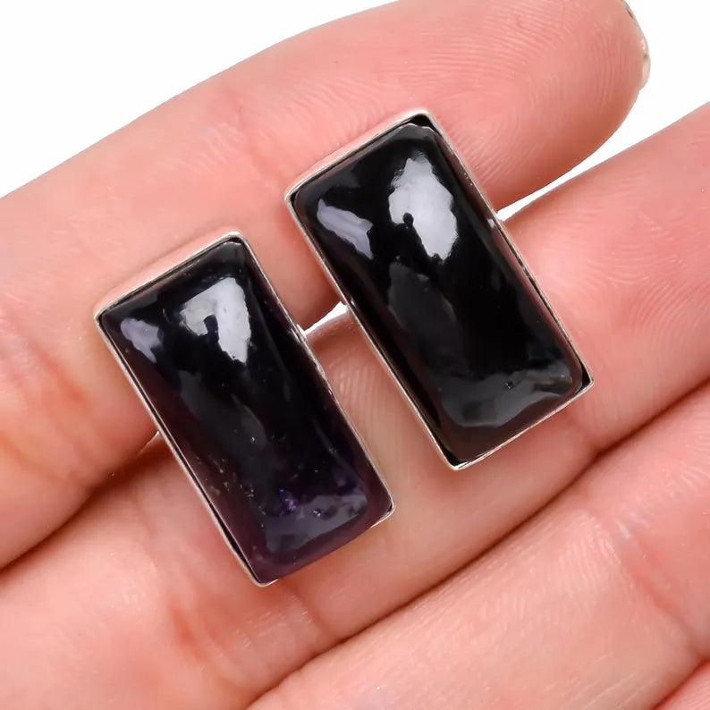 Black Onyx 925 Sterling Silver Cufflinks
