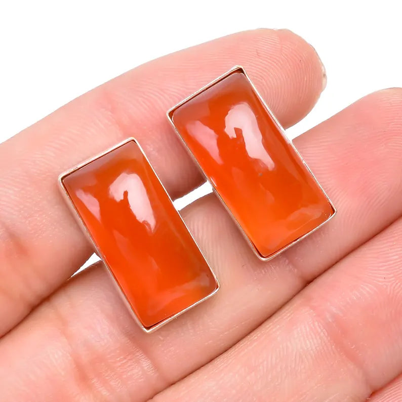 Red Onyx 925 Sterling Silver Cufflinks