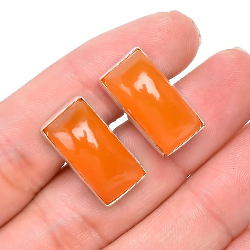 Carnelian 925 Sterling Silver Cufflinks