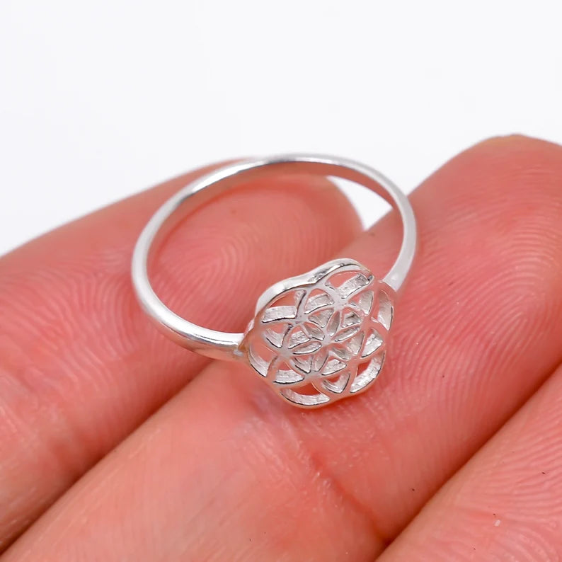 Flower Design Handcrafted Statement Minimalist Ring