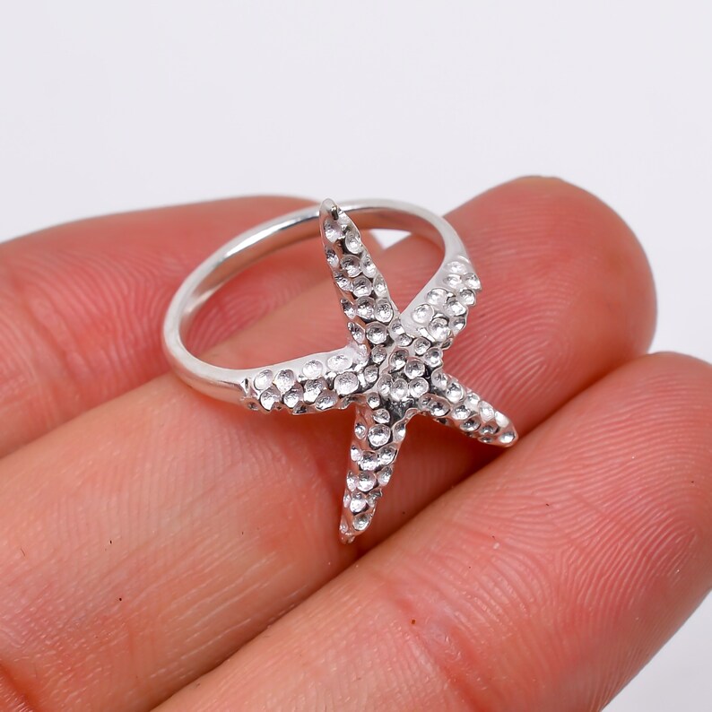 Star Fish Handcrafted Statement Gemstone Ring