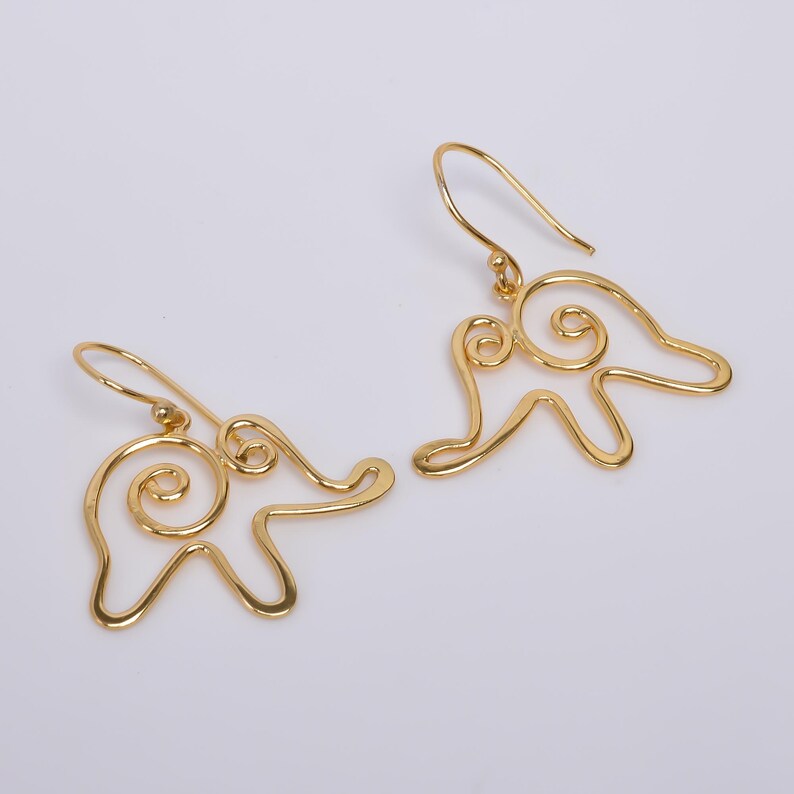 Elephant Design Drop and Dangle Handcrafted Earrings