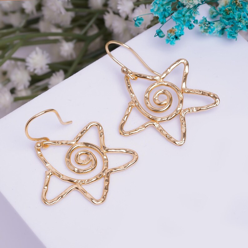 Star Design Drop and Dangle Handcrafted Earrings