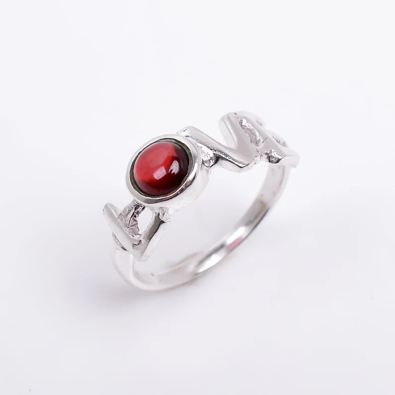 Garnet Natural Gemstone Handcrafted Statement Ring