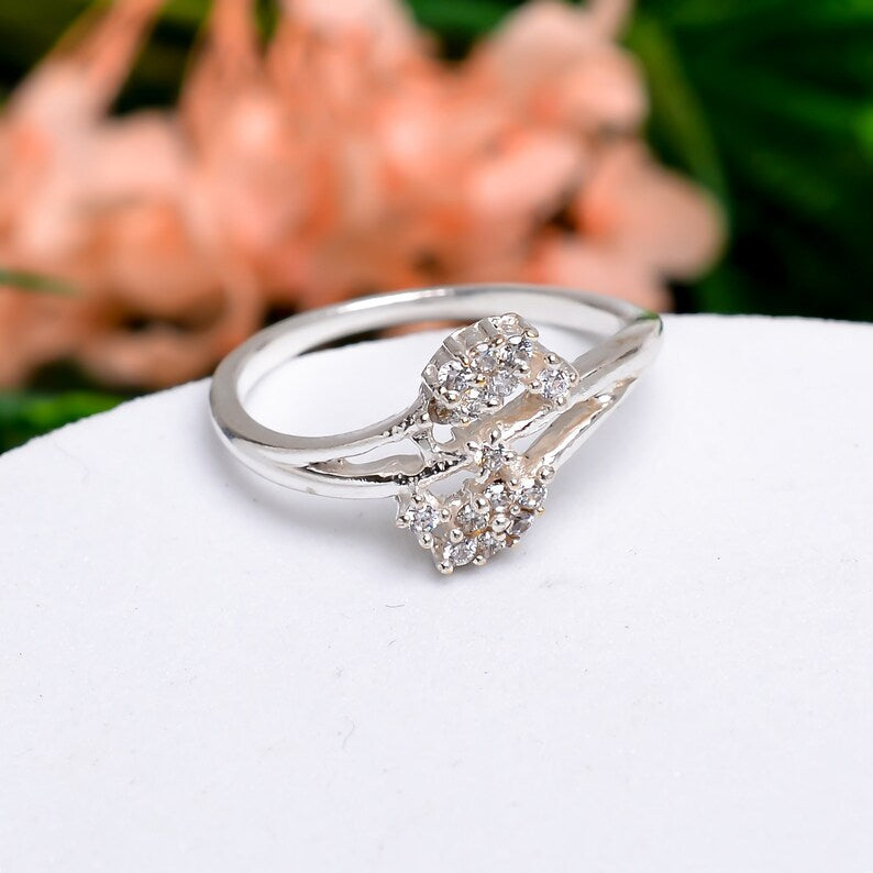 Cubic Zirconia Elegant Minimalist Gemstone Statement Ring