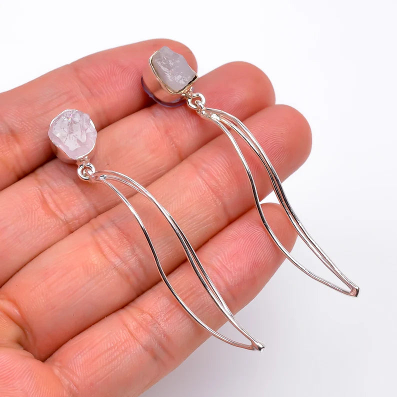 Moonstone Handcrafted Gemstone Stud Minimalist Earrings