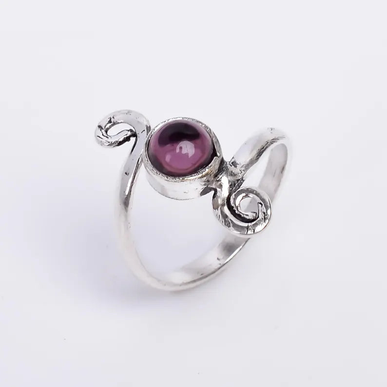 Natural Amethyst Handcrafted Statement Gemstone Ring