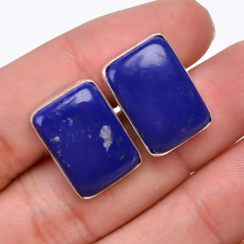 Lapis Lazuli 925 Sterling Silver Cufflinks