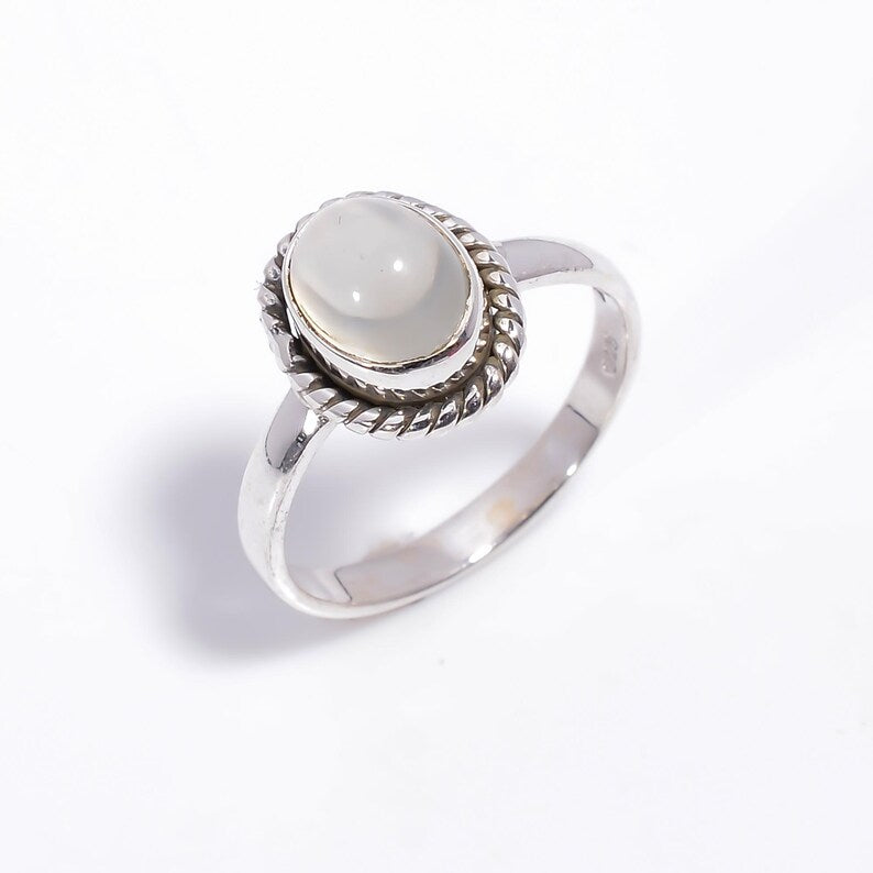 Moonstone Handcrafted Statement Natural Gemstone Ring