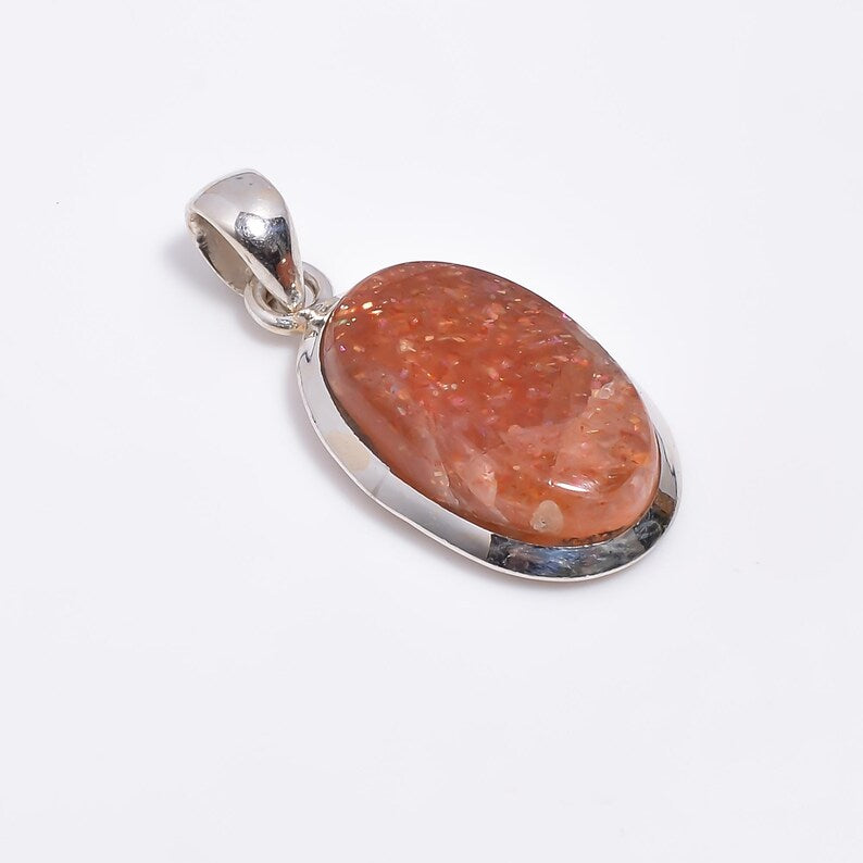 Sunstone Handcrafted Minimalist Natural Gemstone Pendant