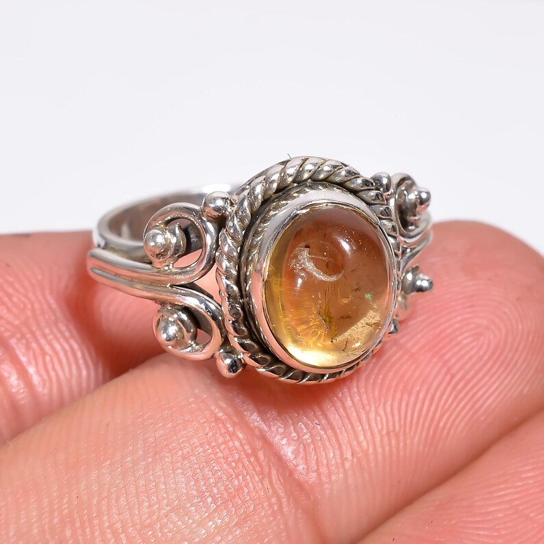 Citrine Handcrafted Statement Natural Gemstone Ring
