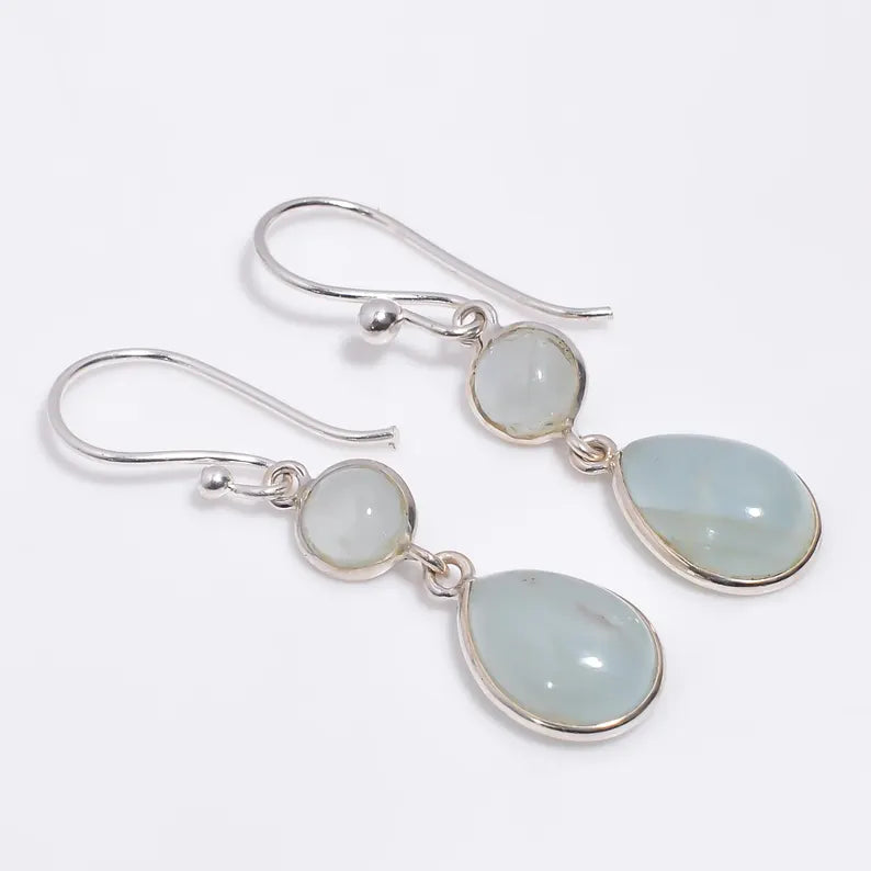 Moonstone Handcrafted Natural Gemstone Drop Earrings