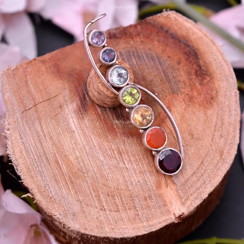 Seven Chakra Healing Infinity Gemstone Pendant
