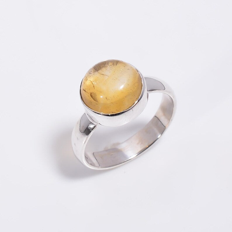 Citrine Natural Gemstone Handcrafted Statement Ring