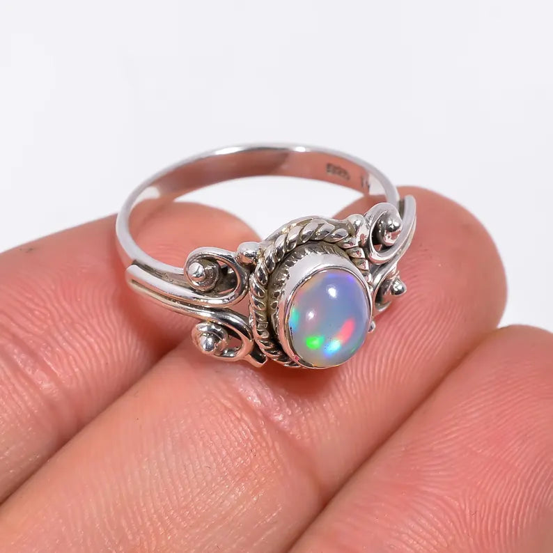 Moonstone Statement Natural Gemstone Handcrafted Ring